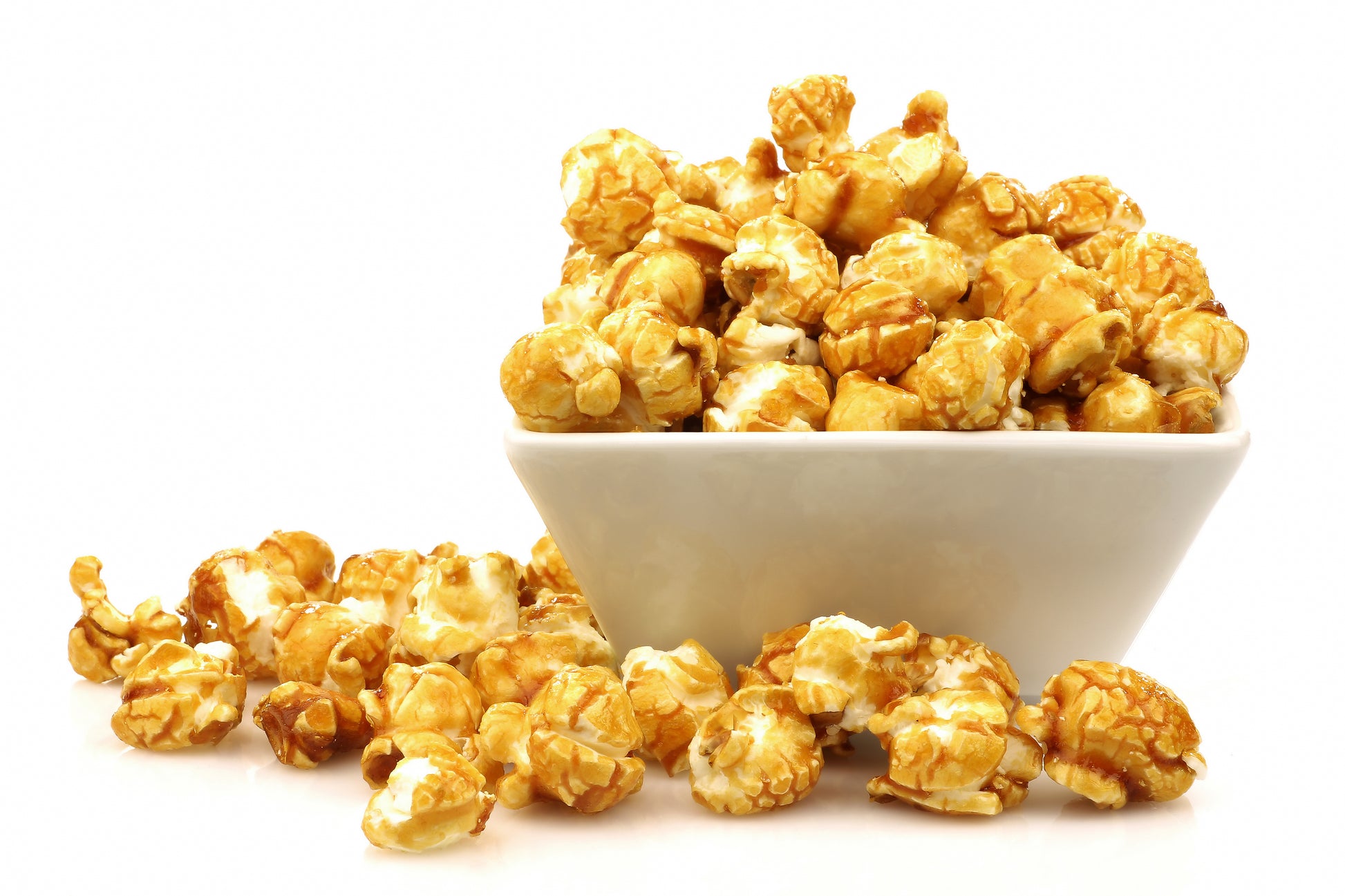 Bowl of caramel popcorn